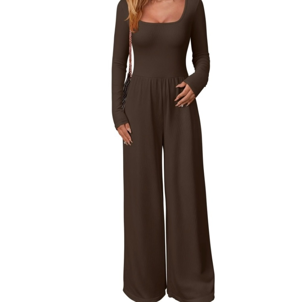 Elegant Brown Jumpsuit